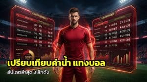 เปรียบเทียบค่าน้ำ แทงบอล